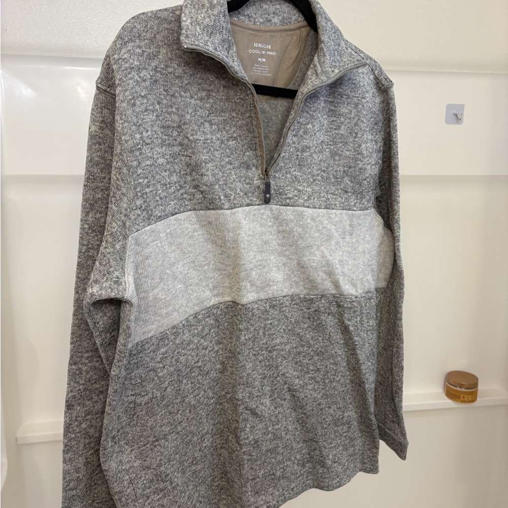 Haggar Gray Quarterzip Jacket